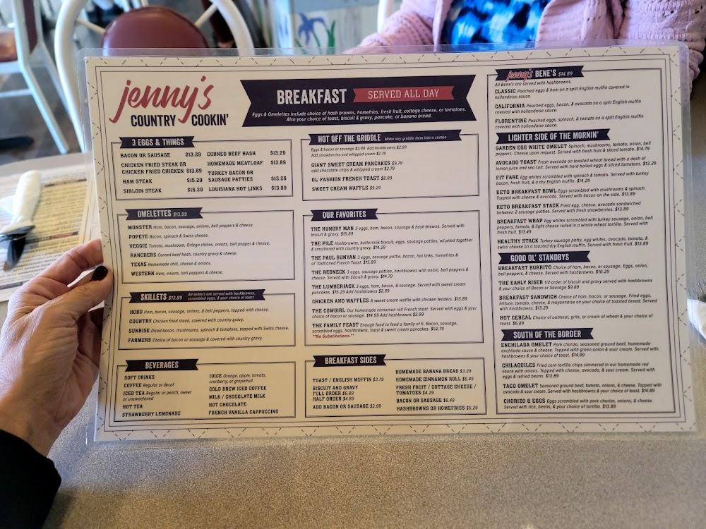 Jenny’s Country Cookin Menu image 1