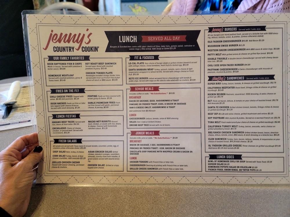 Jenny’s Country Cookin Menu image 2